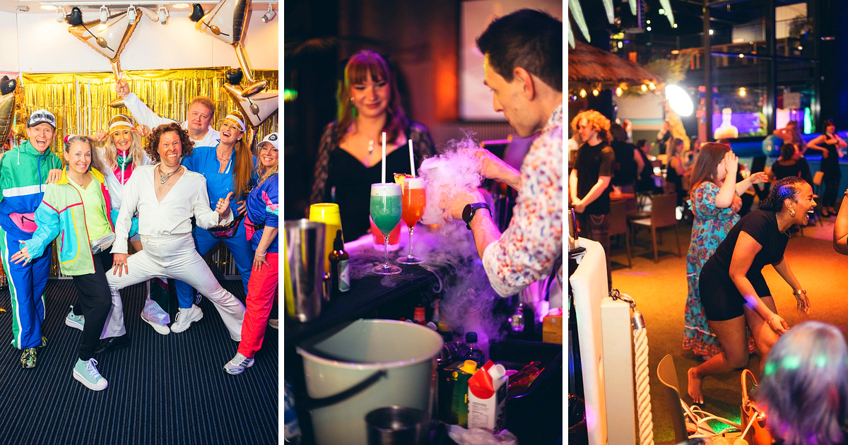 Pikkujoulut ohjelma – teemapuvut, cocktailit ja tanssi yrityksen pikkujouluissa