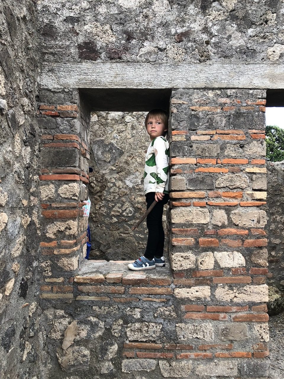 Pompeji lasten kanssa